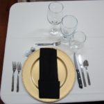This was the place setting for each individual at the private dinner.